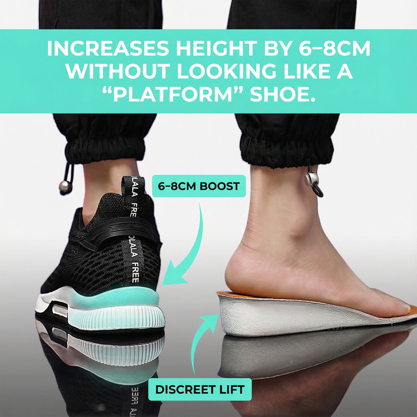 Height Boost Shoes – Hidden 6cm Elevation