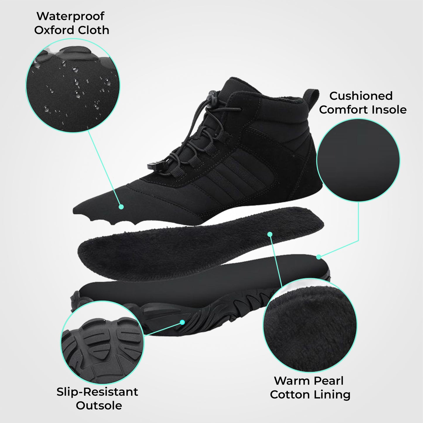 Barefoot Winter Shoes – Waterproof Design & Non-Slip Comfort