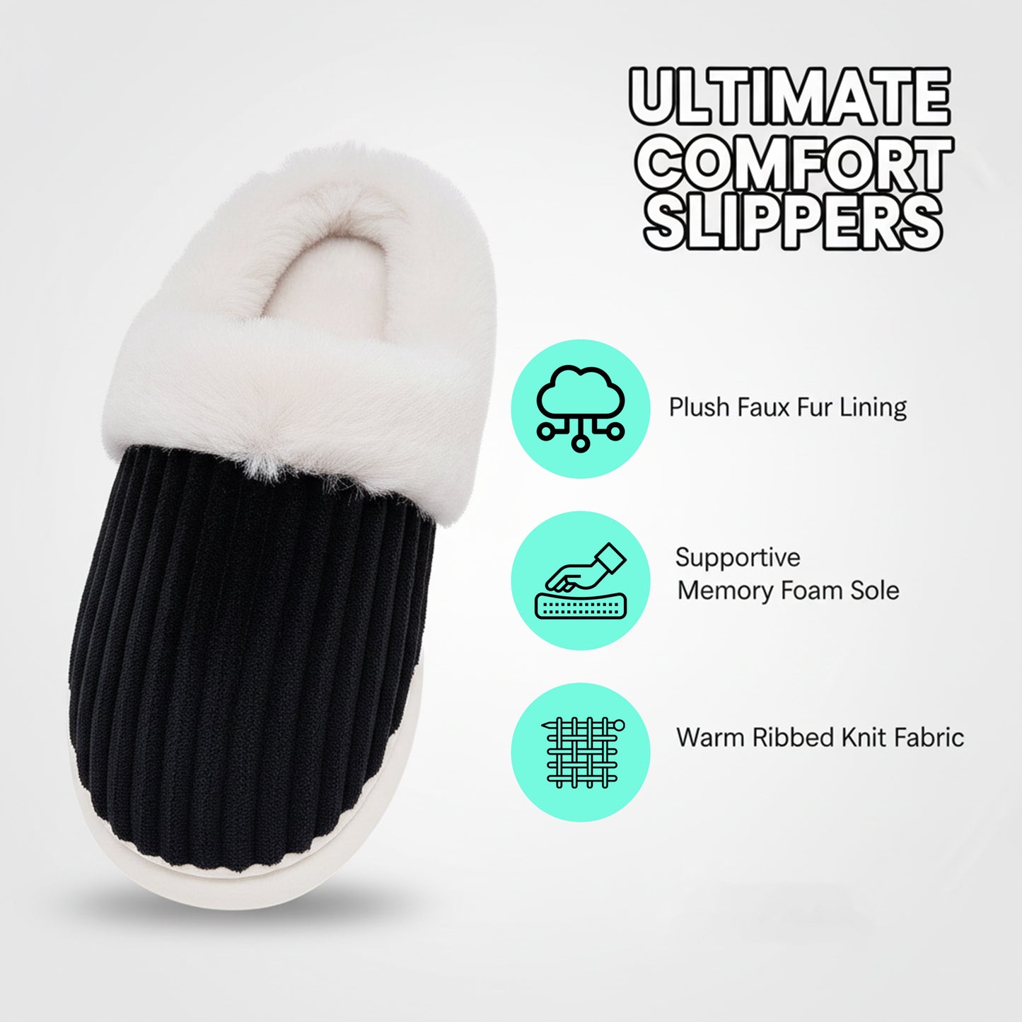 Slip-On Cozy Winter Slides – Warm, Soft & Easy Wear