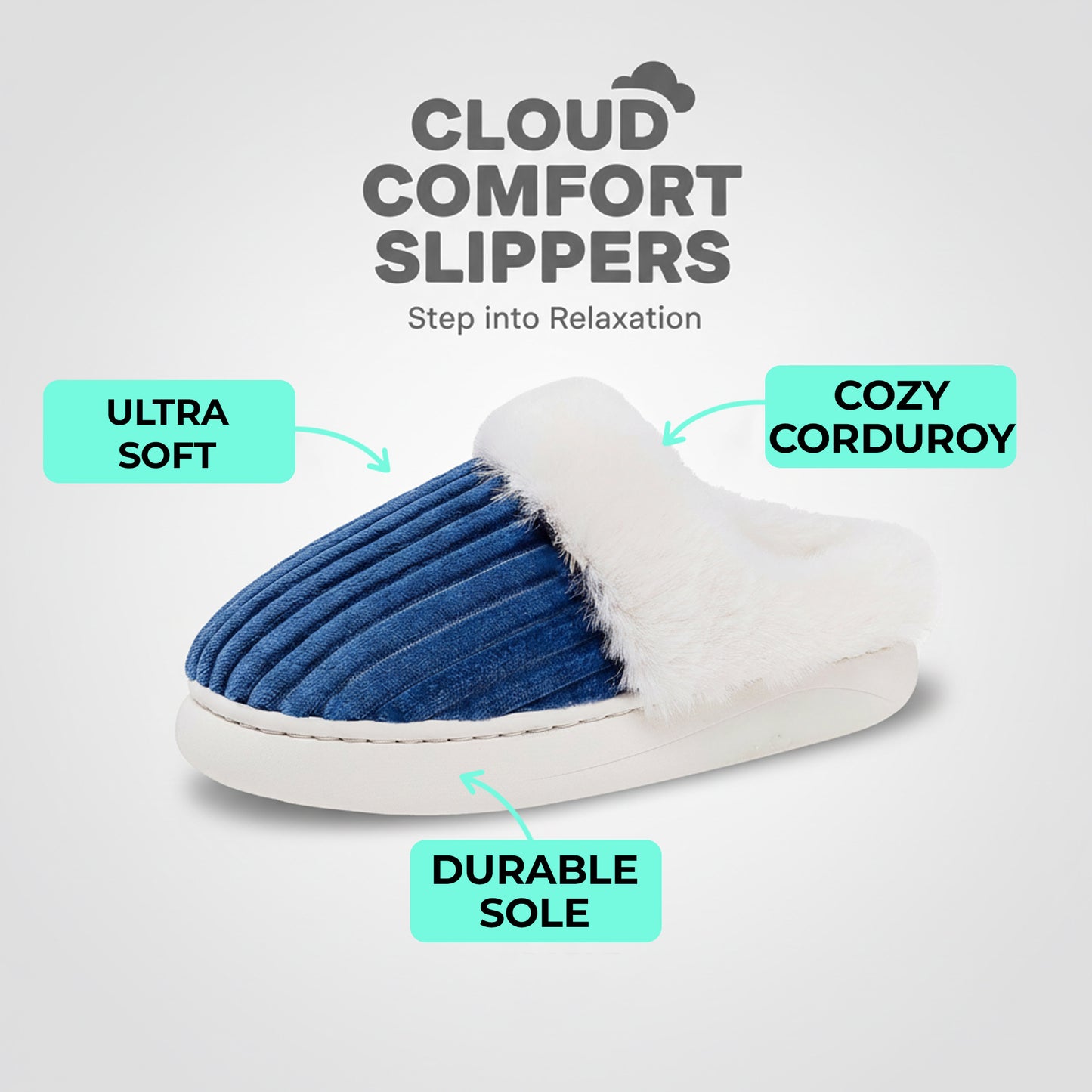 Slip-On Cozy Winter Slides – Warm, Soft & Easy Wear