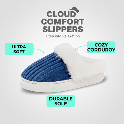 Slip-On Cozy Winter Slides – Warm, Soft & Easy Wear