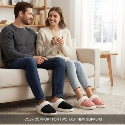 Slip-On Cozy Winter Slides – Warm, Soft & Easy Wear