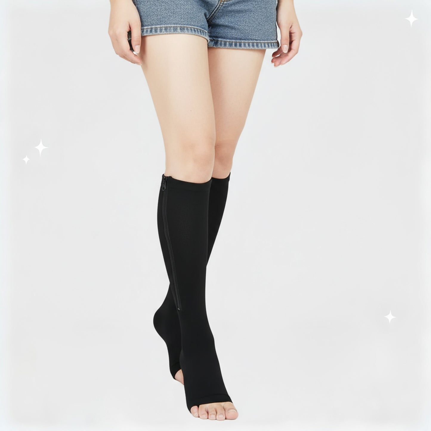 Compression Zip Socks for Nurses & Runners – Easy-On Support