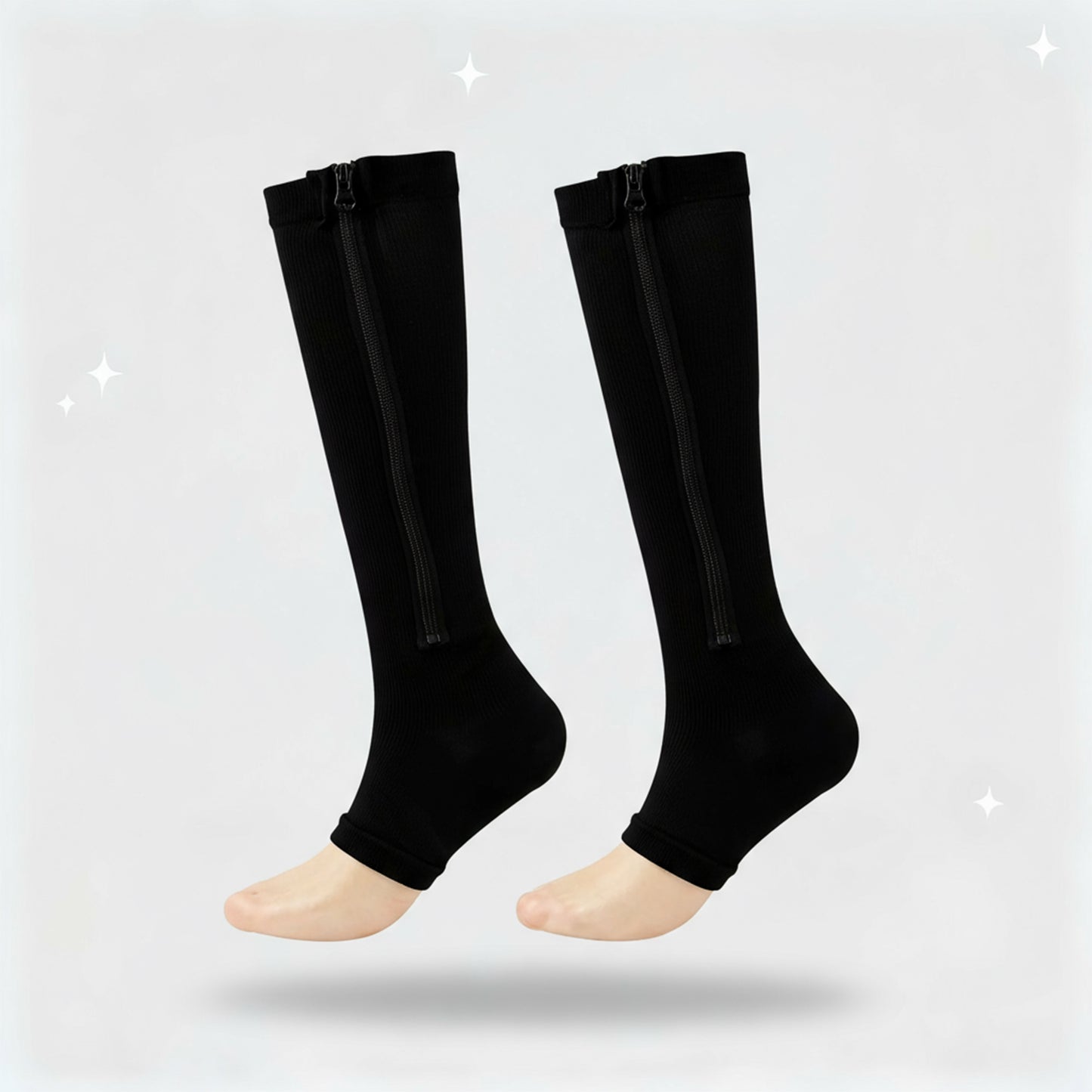 Compression Zip Socks for Nurses & Runners – Easy-On Support