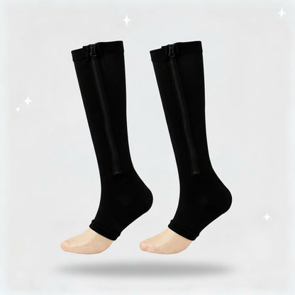 Compression Zip Socks for Nurses & Runners – Easy-On Support