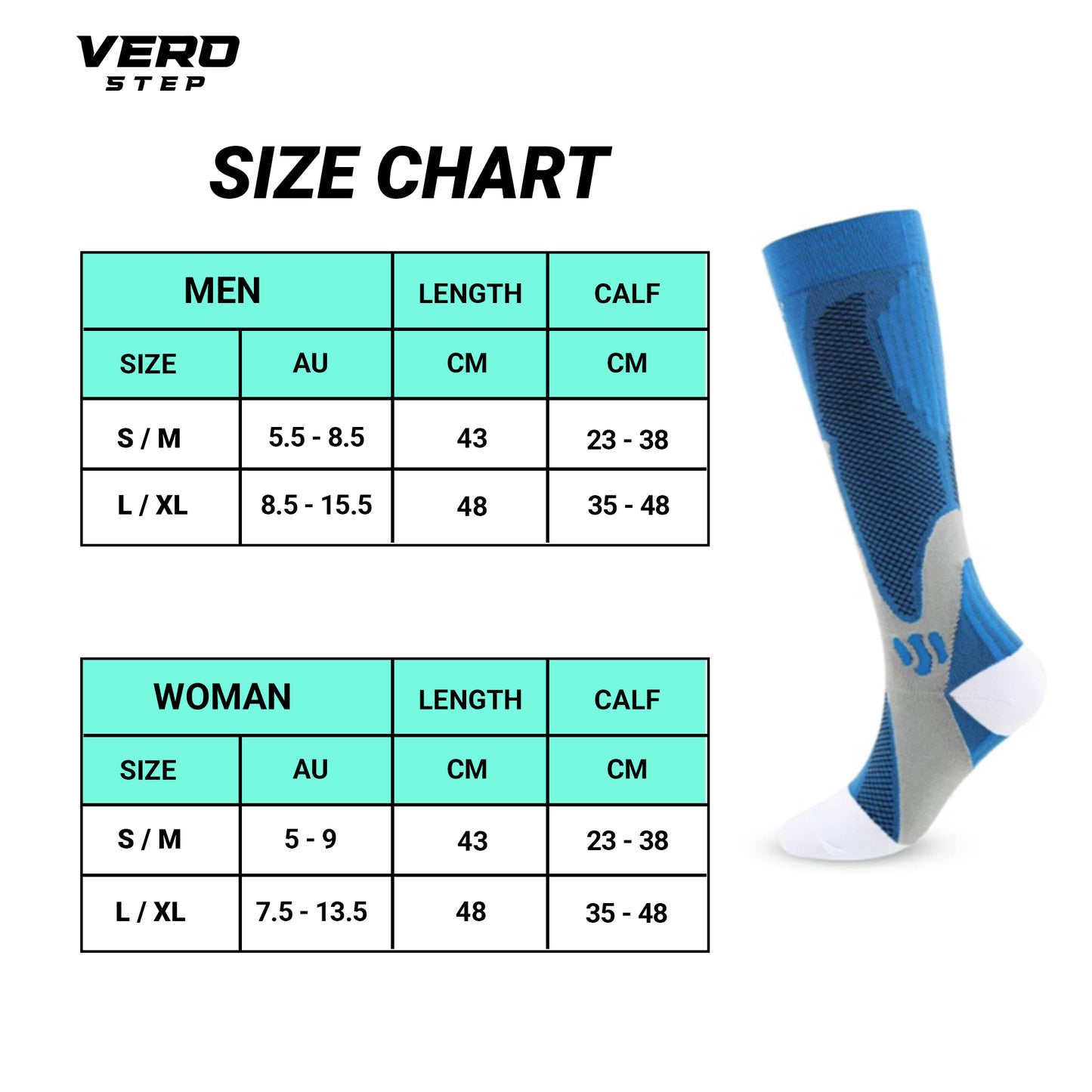 Unisex Compression Socks - All Day Wear Socks & Relief for Lower Legs Discomfort