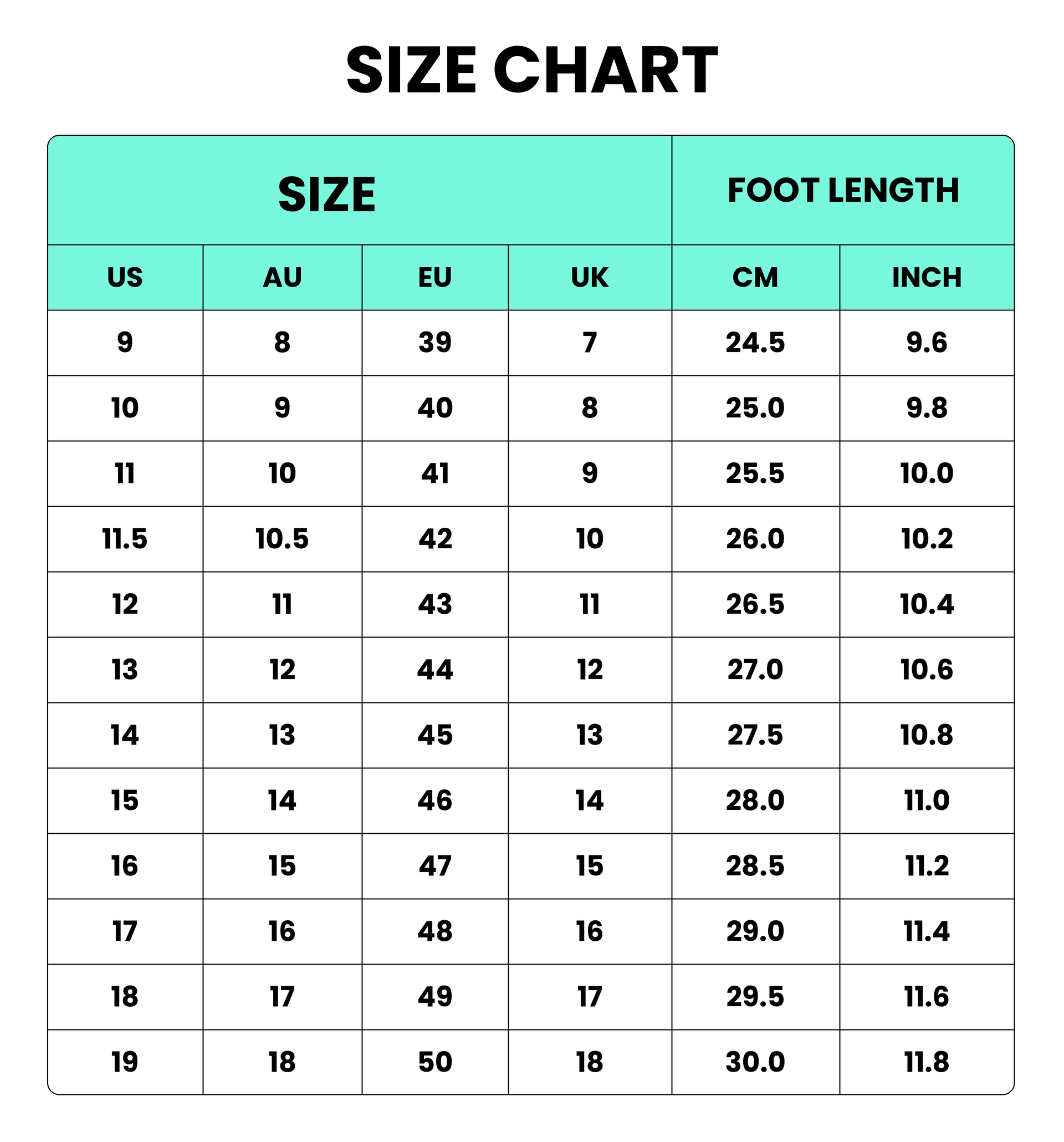 Thick Warm Cotton Zipper Shoes – Cozy Feet & Comfortable Fit Size Chart